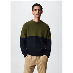 Jersey algodón color block -  Hombre | MANGO OUTLET España