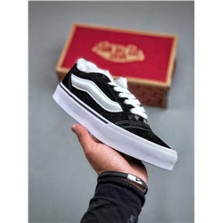 Утепленные кроссовки Van*s Vans official Knu Skool классические черно-белые плюс бархат