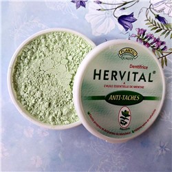 Марокканский зубной порошок лечебный освежающий на мяте и чайном дереве Hervital зеленый