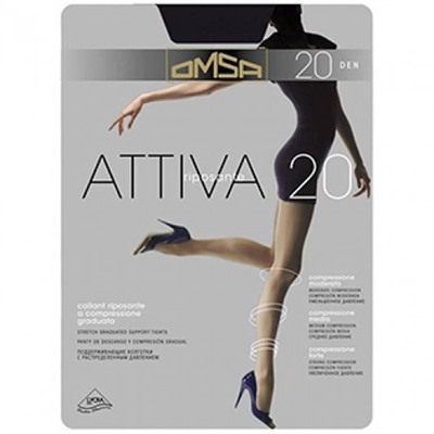 Колготки OMSA Attiva (Омса Аттива), Lola (темный загар), 20 den, 4 размер