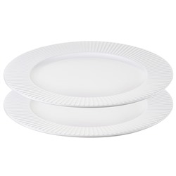 Набор обеденных тарелок Soft Ripples, Ø27 см, белые, 2 шт.