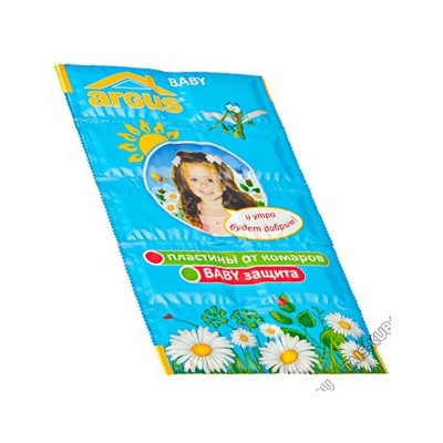 ARGUS BABY Пластины 10шт б/запаха, до 12ч, от 3х лет (250)