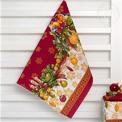 Полотенце кухонное АРТ Дизайн из рогожки - Рождество
