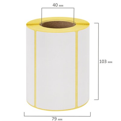 Этикетка ТермоЭко (100х50 мм), 500 этикеток в ролике, светостойкость до 2 месяцев, 111963