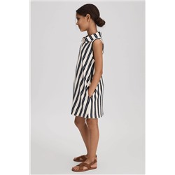 Reiss Felicia Towelling Open Collar Dress