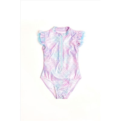 Soliswim Blue Metallic Mermaid Swimsuit