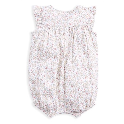 Mamas & Papas Pink Ditsy Floral Jersey Shortie Romper