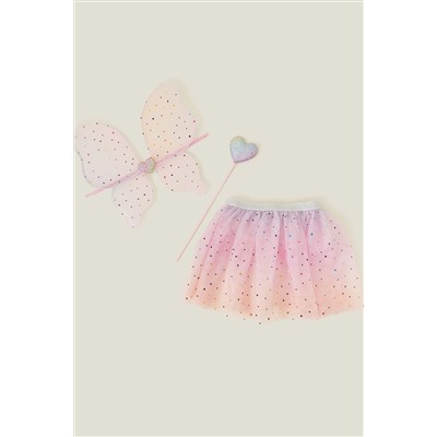 Angels By Accessorize Girls Pink Heart Set Up Dress