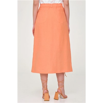 Оранжевая длинная юбка