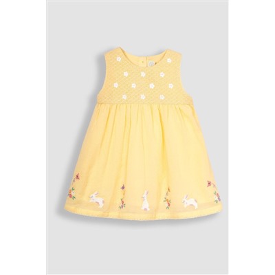 JoJo Maman Bébé Embroidered Smocked Baby Dress