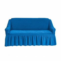 Чехол на трехместный диван, синий