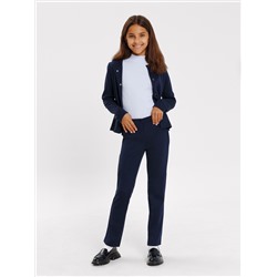 Классические брюки для девочек в темно-синем цвете