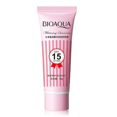 BIOAQUA крем солнцезащитный для лица и тела осветляющий SPF 15+ PA+ 40 г