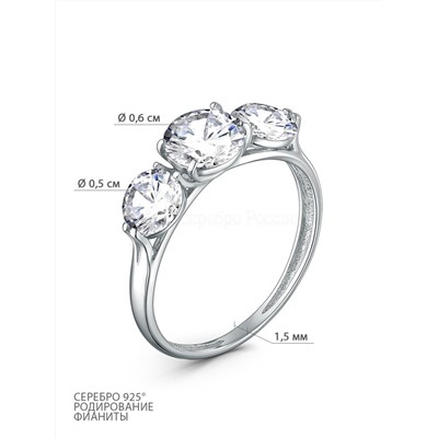 Серьги из золочёного серебра с фианитами 925 пробы S256731010з