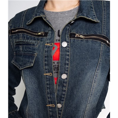 Джинсовая куртка #КТ0152, синий