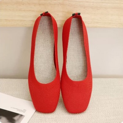 Туфли женские, арт ОБ119, цвет:красный сетка