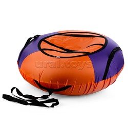 Санки-ватрушка, серия "Эконом", 85см. фиолетовый-оранжевый