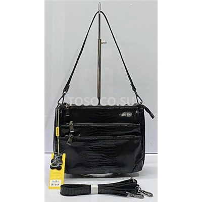 1167-1 black сумка Wifeore натуральная кожа 19х9x25
