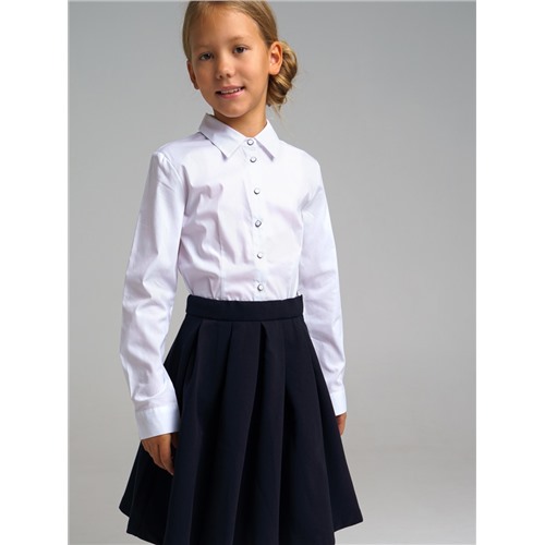 Белый комплект: блузка, воротник для девочки PlayToday Tween 22227175 размер 134