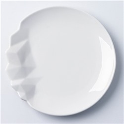 Тарелка керамическая «Айсберг», белая, 17 см, цвет белый