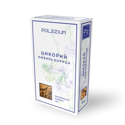 POLEZIUM "Напиток Цикорий с имбирем и корицей", 150г