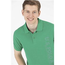 Мужская зеленая футболка с воротником-поло Неожиданная скидка в корзине