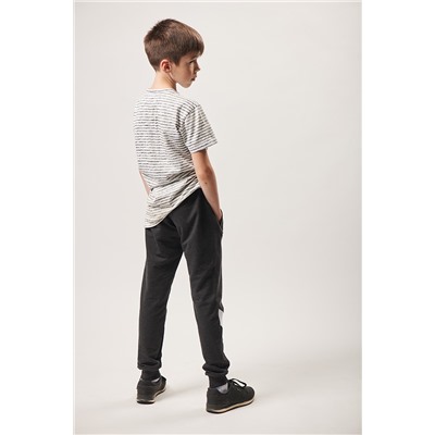 Спортивные брюки М-1105: Антрацит / Чёрный / Белый