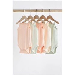 Baby Strappy Vest Bodysuits 5 Pack