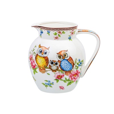 Кувшин 1,2 л 16*13*15,5 см "Совушки" NEW BONE CHINA