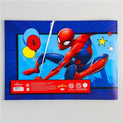 Альбом для рисования А4, 24 листа 100 г/м², на скрепке, Человек-паук