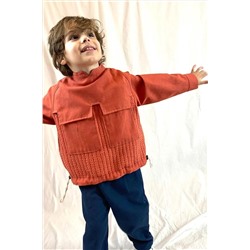 Детский свитер с двойной текстурой HULM62722SEGS0118-13