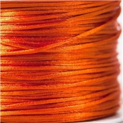 Шнур атласный для кумихимо, цвет оранжево-красный, 1 мм (уп 4 м)