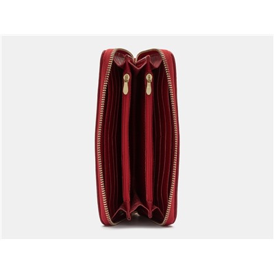 Кожаное портмоне из натуральной кожи «PR0014 Red Croco»