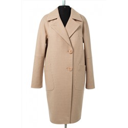 01-10984 Пальто женское демисезонное Микроворса Кэмел