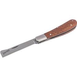 IGKBD-67W Нож прививочный, складной, нержавеющий. L=173мм (73мм прямое лезвие+100мм ручка)