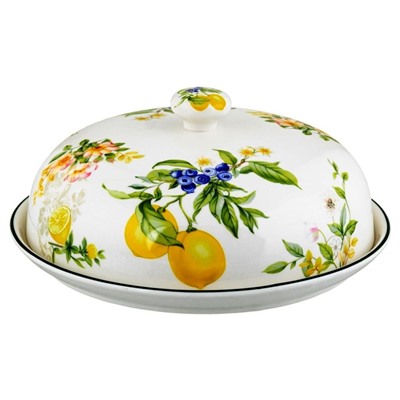 Блинница 23*23*9,5 см "Лимоны" NEW BONE CHINA