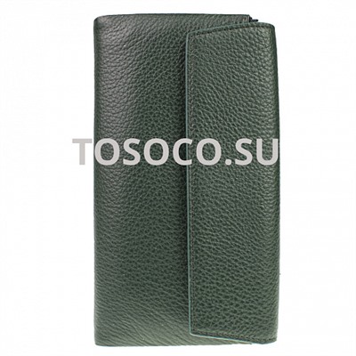 15 9920 green кошелек GENUINE LEATHER натуральная кожа 9x19x2