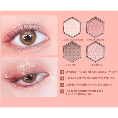 Тени для век O.TWO.O Color And Texture Of Eye Makeup 12 цветов № 1 18 g