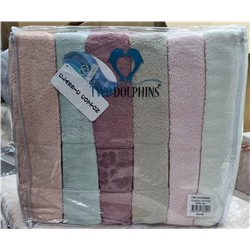 Махровые Полотенца 50x90см 6 шт/уп + 70x140см 6 шт/уп CLASSIC COTTON TWO DOLPHINS