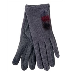 Велюровые демисезонные перчатки, цвет серый