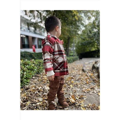 Куртка для мальчика из ткани Lumberjack, рубашка красная OC10
