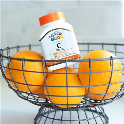 21st Century, жевательный витаминC, с апельсиновым вкусом, 500мг, 110таблеток