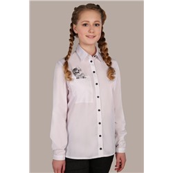 Блузка для девочки 11190, Белый