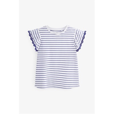 Broderie Frill Sleeve T-Shirt (3-16yrs)