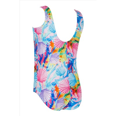 Zoggs Kids Girls Blue Scoopback Swimsuit