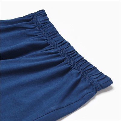 Комплект для мальчика "Киты" (футболка/шорты), цвет голубой/синий, рост 98-104 см