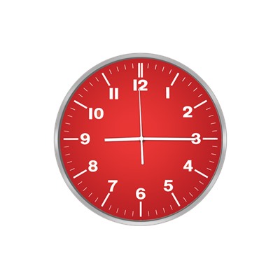 Часы настенные Centek СТ-7100 <Red> (пурпур + хром) 30 см диам., круг, ПЛАВНЫЙ ХОД, кварц. механизм
