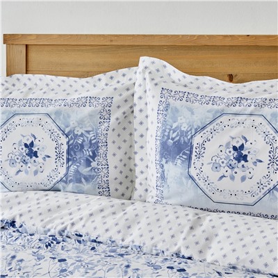 Karaca Home Amelia Blue Комплект из 100% хлопка пике одинарного кроя