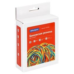 Резинки для денег  100гр, d=60мм натур. каучук, цветные OfficeSpace (355996) в коробке