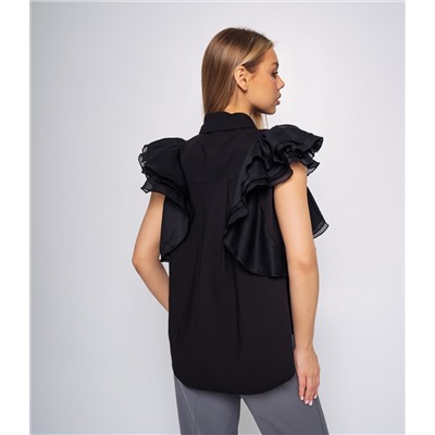 Блуза #КТ2376, чёрный